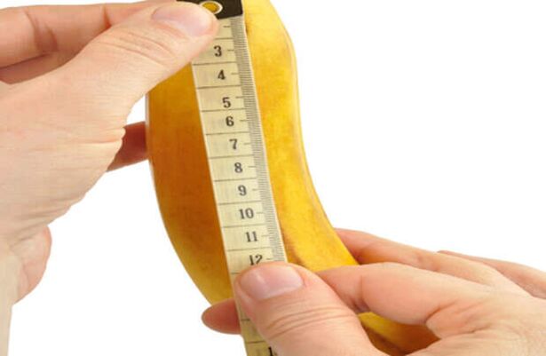 measure a penis before enlarging it using the example of a banana